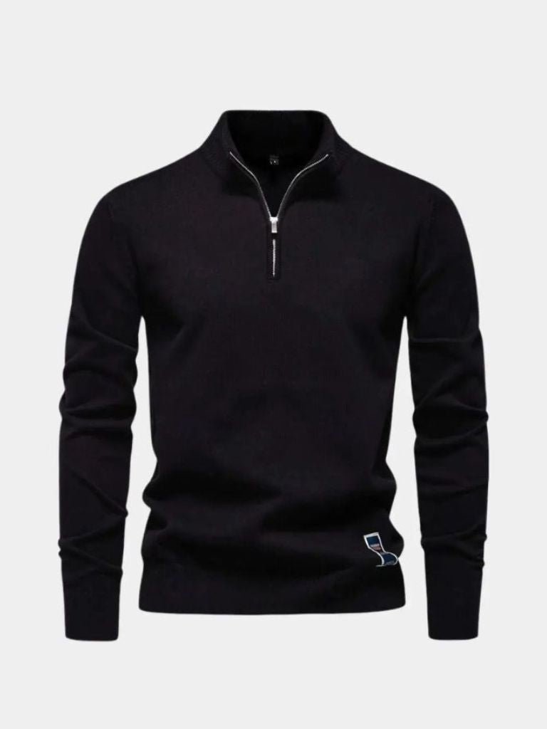 Essential Quarter-Zip Jumper Sweater - Cross & Crown