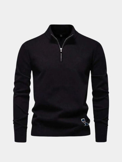 Essential Quarter-Zip Jumper Sweater - Cross & Crown