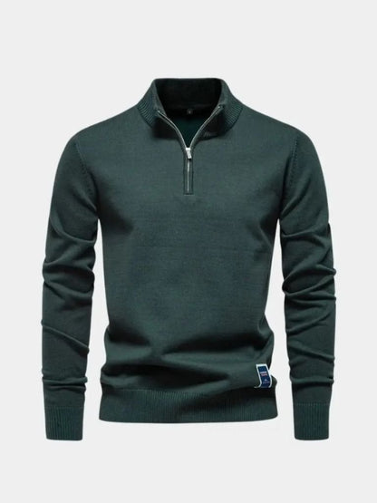 Essential Quarter-Zip Jumper Sweater - Cross & Crown