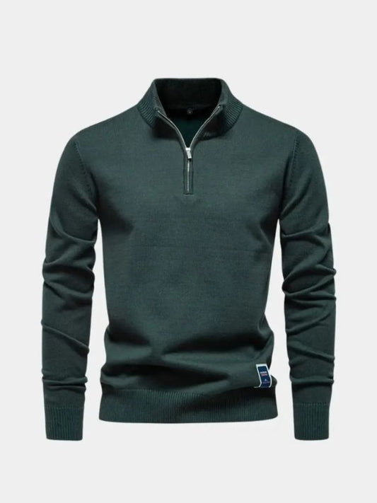 Essential Quarter-Zip Jumper Sweater - Cross & Crown
