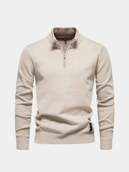 Essential Quarter-Zip Jumper Sweater - Cross & Crown