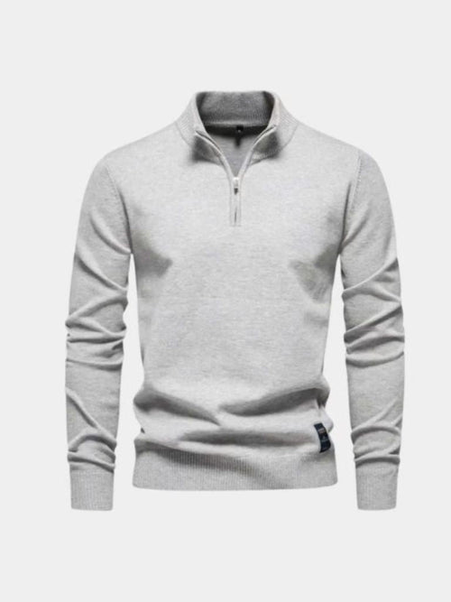 Half Zip Knitwear Pullover Sweater - Cross & Crown