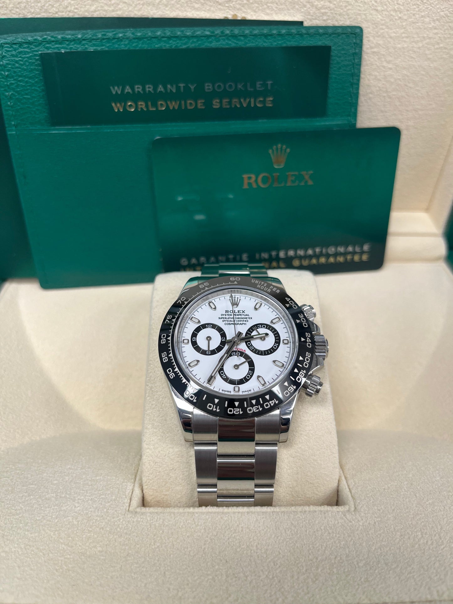 Rolex Panda Daytona 40mm - Stainless Steel - White Panda Index Dial - Ceramic Bezel (Ref# 116500LN)