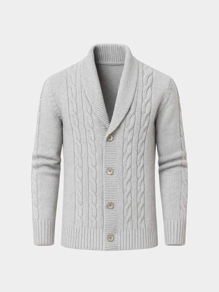 Men's Elegant Knit Cardigan - Cross & Crown