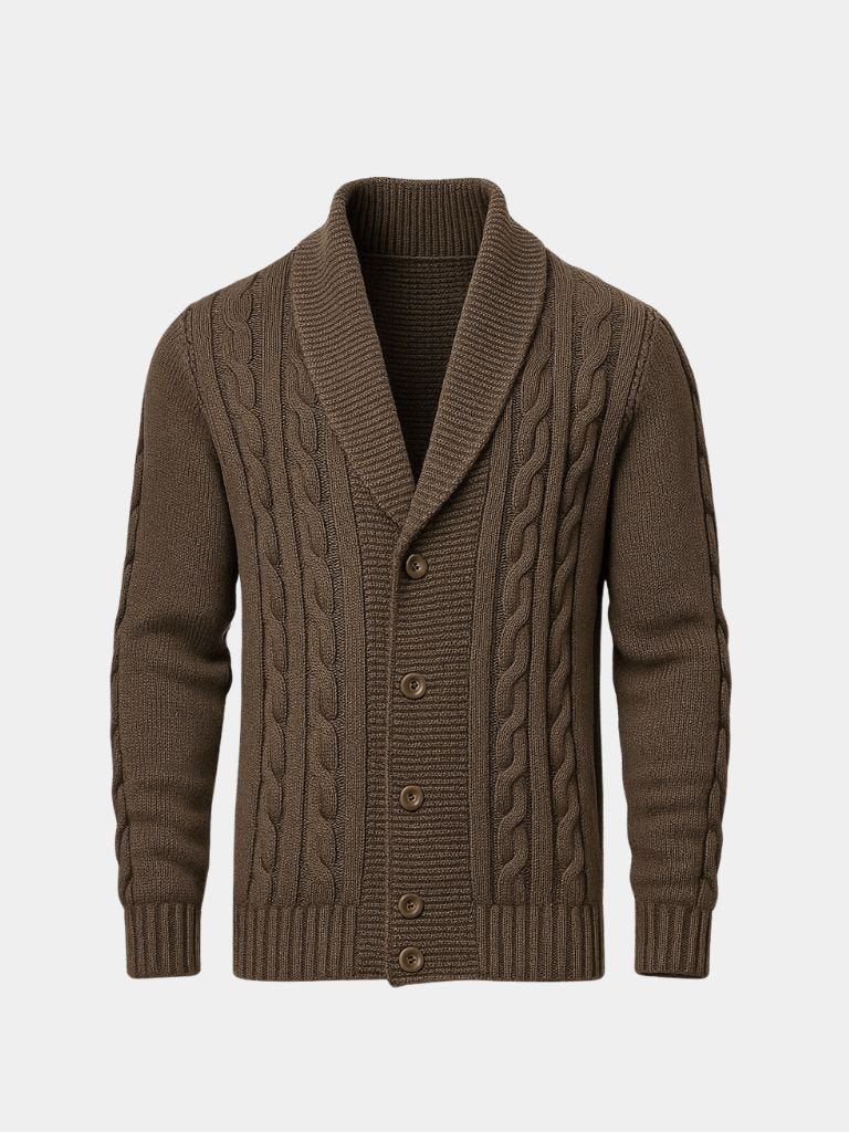 Men's Elegant Knit Cardigan - Cross & Crown
