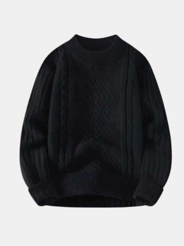 Minimalist Textured Sweater - Cross & Crown