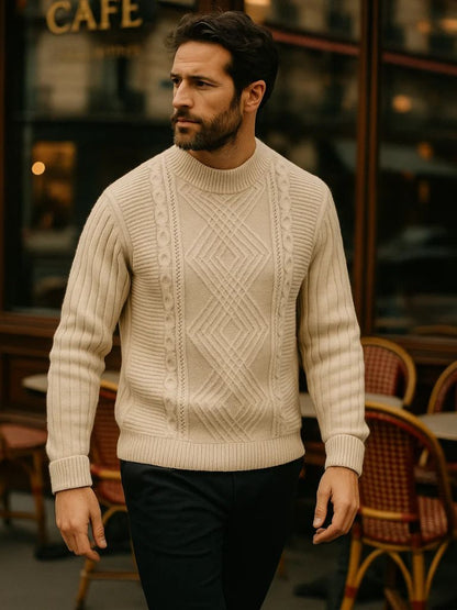 Minimalist Textured Sweater - Cross & Crown