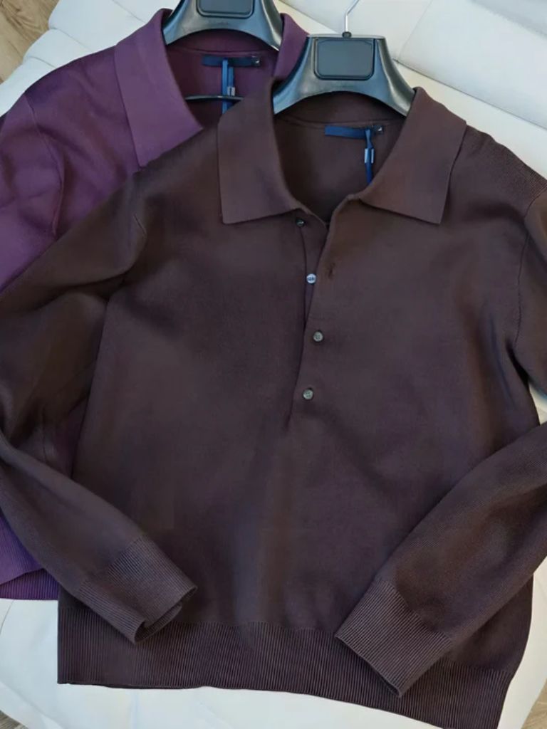 Old Money Knit Polo Sweater - Cross & Crown