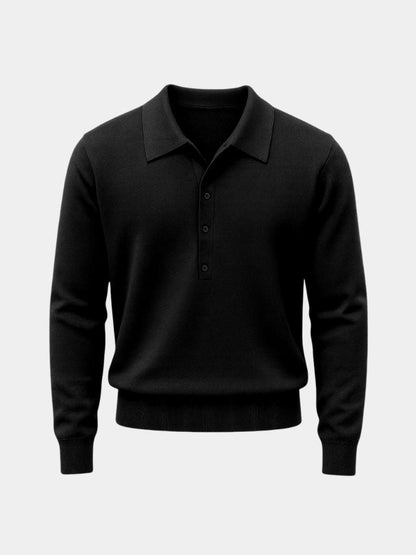 Old Money Knit Polo Sweater - Cross & Crown