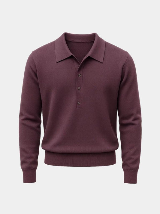 Old Money Knit Polo Sweater - Cross & Crown