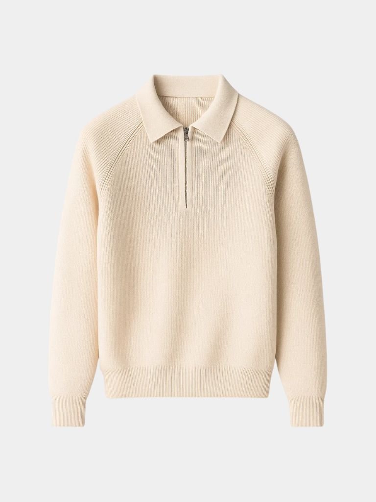 Raglan Quarter Zip Sweater - Cross & Crown