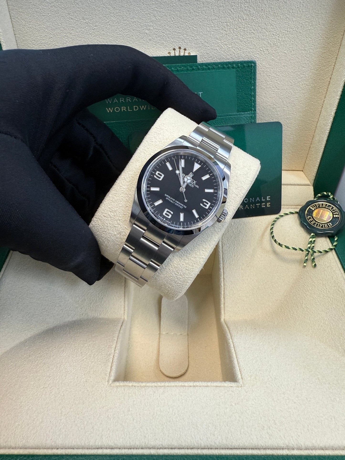 Rolex Explorer Stainless Steel Oyster Perpetual Explorer - Black Dial - Oyster Bracelet 124270