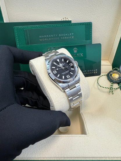 Rolex Explorer Stainless Steel Oyster Perpetual Explorer - Black Dial - Oyster Bracelet 124270