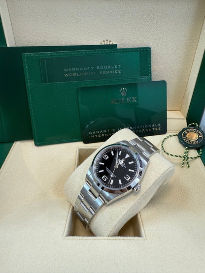 Rolex Explorer Stainless Steel Oyster Perpetual Explorer - Black Dial - Oyster Bracelet 124270