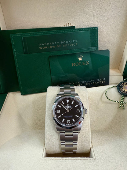 Rolex Explorer Stainless Steel Oyster Perpetual Explorer - Black Dial - Oyster Bracelet 124270