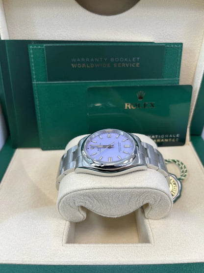 Rolex New Release 2025 Oyster Perpetual Stainless Steel Lavendar Dial 134300