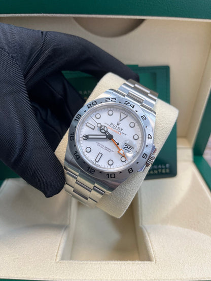 Rolex Oyster Perpetual Explorer II Oystersteel White Dial Oyster Bracelet (Ref# 226570)