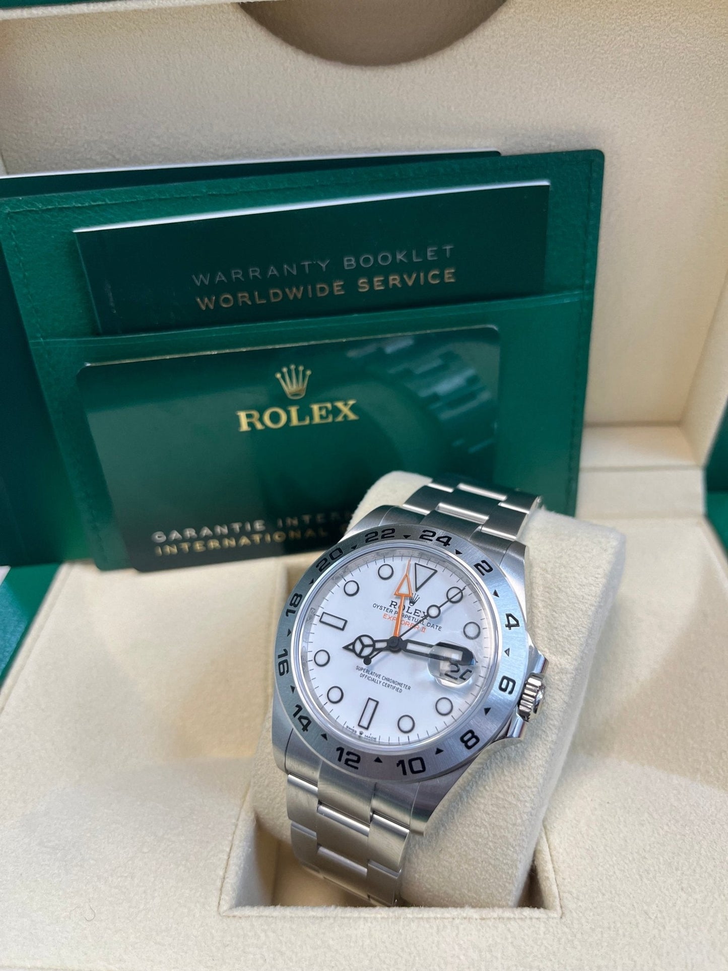 Rolex Oyster Perpetual Explorer II Oystersteel White Dial Oyster Bracelet (Ref# 226570)