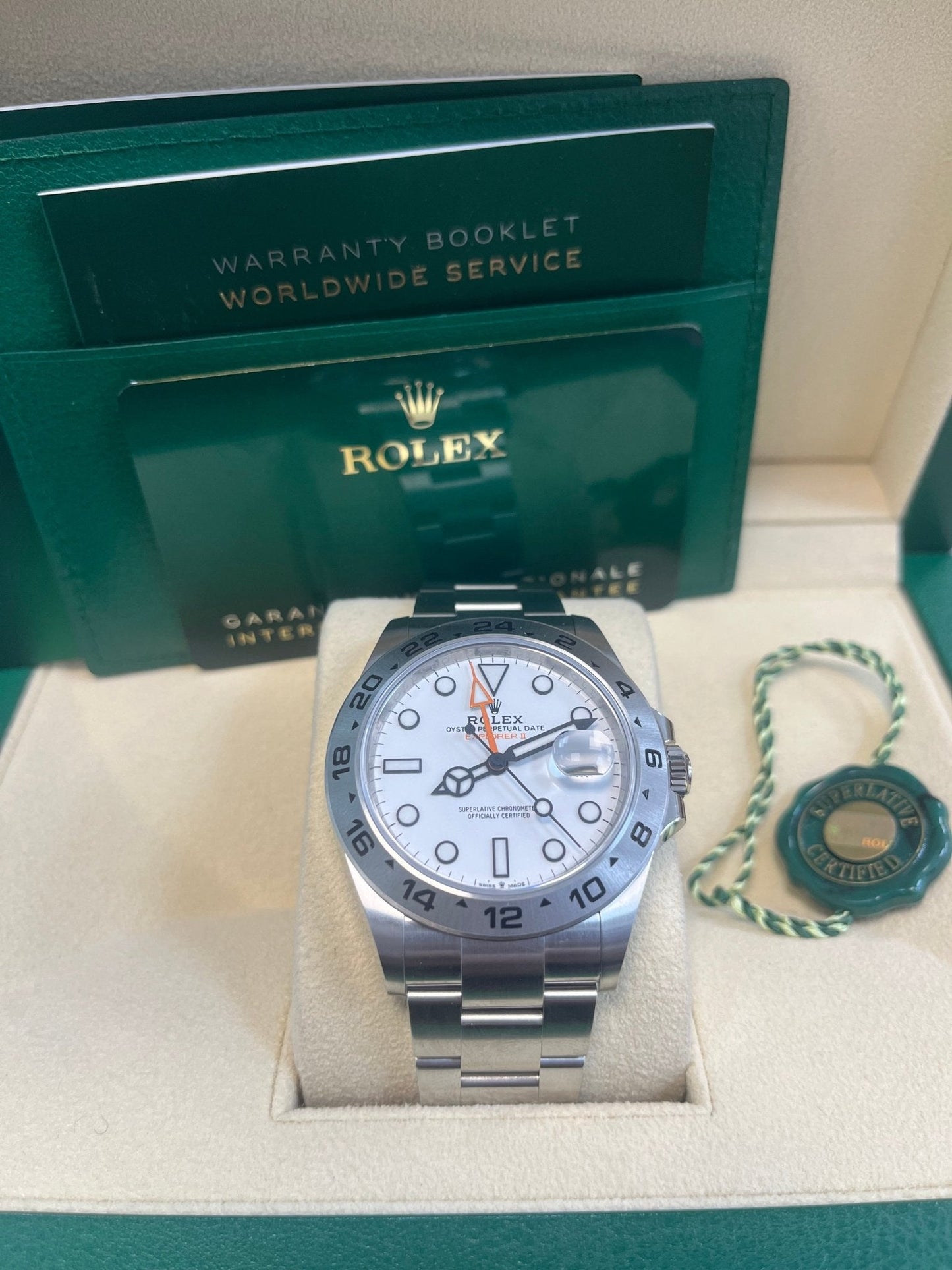 Rolex Oyster Perpetual Explorer II Oystersteel White Dial Oyster Bracelet (Ref# 226570)