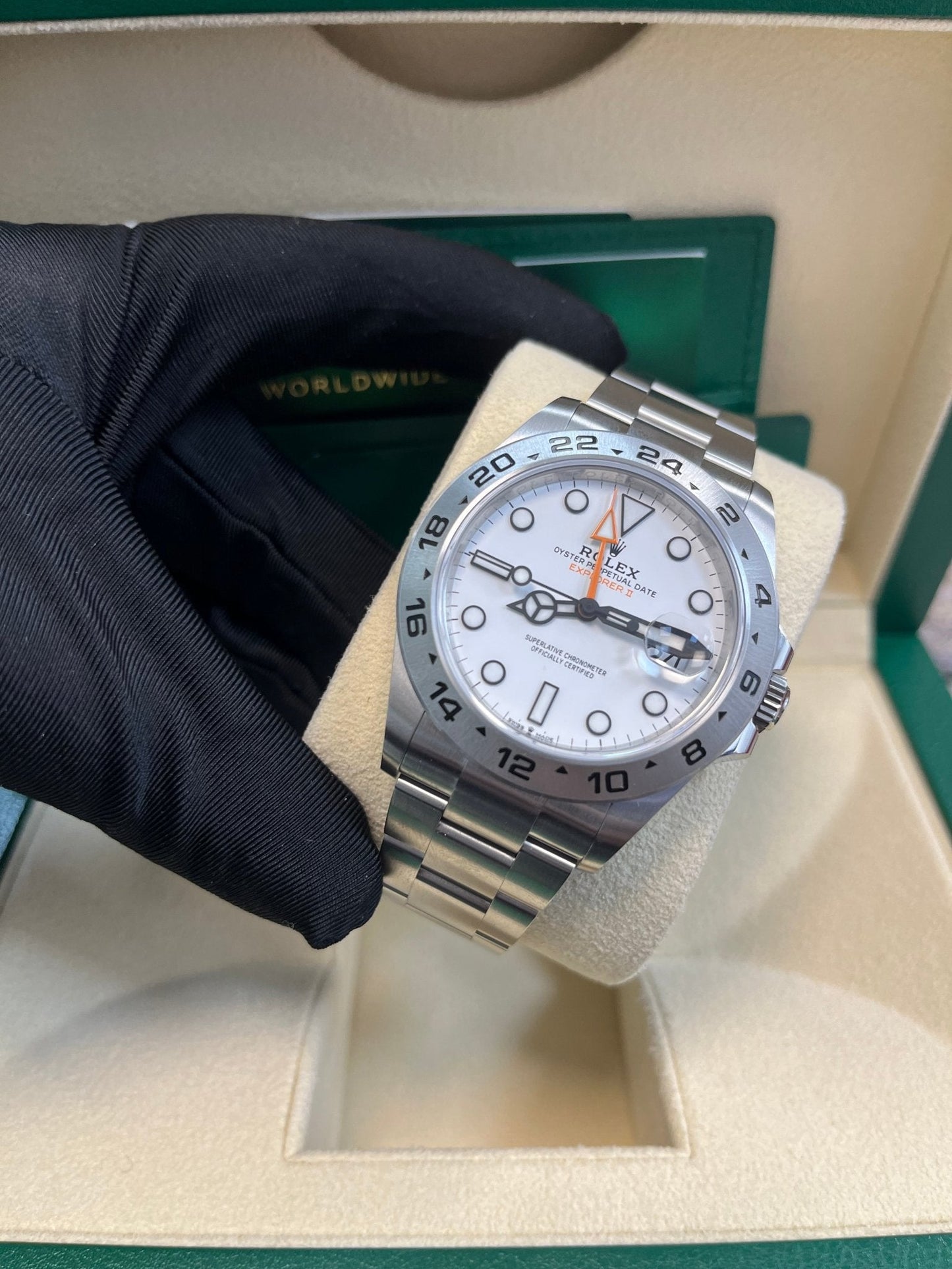 Rolex Oyster Perpetual Explorer II Oystersteel White Dial Oyster Bracelet (Ref# 226570)