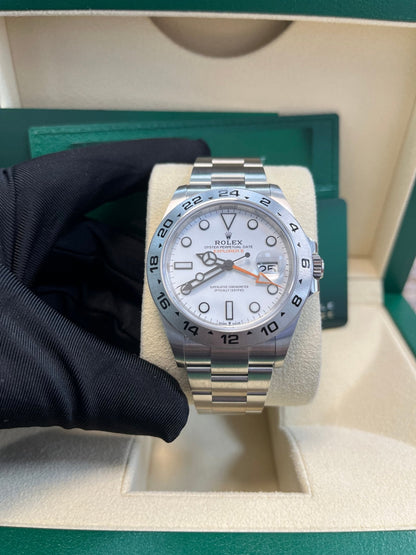 Rolex Oyster Perpetual Explorer II Oystersteel White Dial Oyster Bracelet (Ref# 226570)