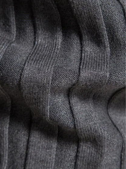 Turtleneck Knitwear Pullover Sweater - Cross & Crown