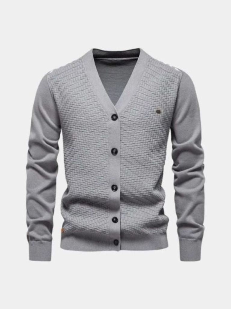 V Neck Knitwear Cardigan - Cross & Crown