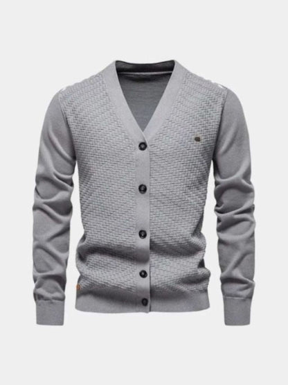 V Neck Knitwear Cardigan - Cross & Crown