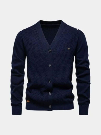 V Neck Knitwear Cardigan - Cross & Crown